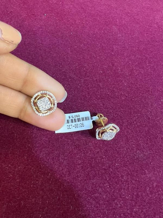 DIAMOND-EAR TOPS,18K (DET-00126)