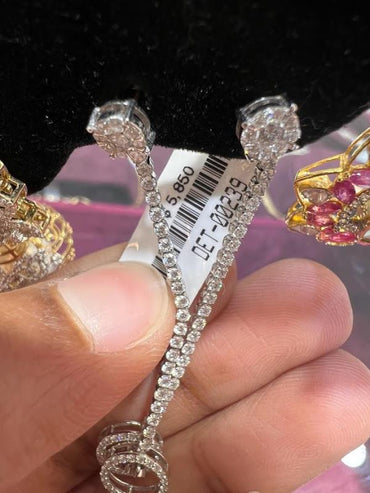 DIAMOND-EAR TOPS,18K (DET-00239)