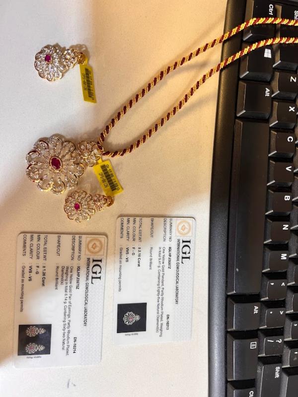 DIAMOND-PENDANT SET,18K (DPS-00136)