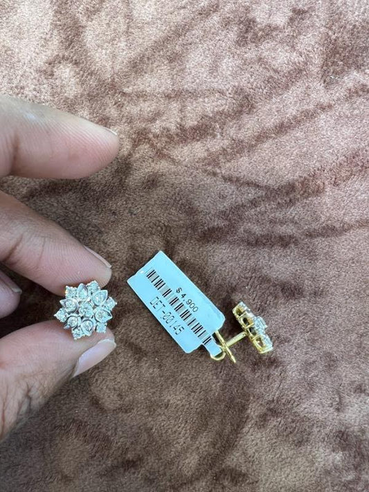 DIAMOND-EAR TOPS,18K (DET-00145)