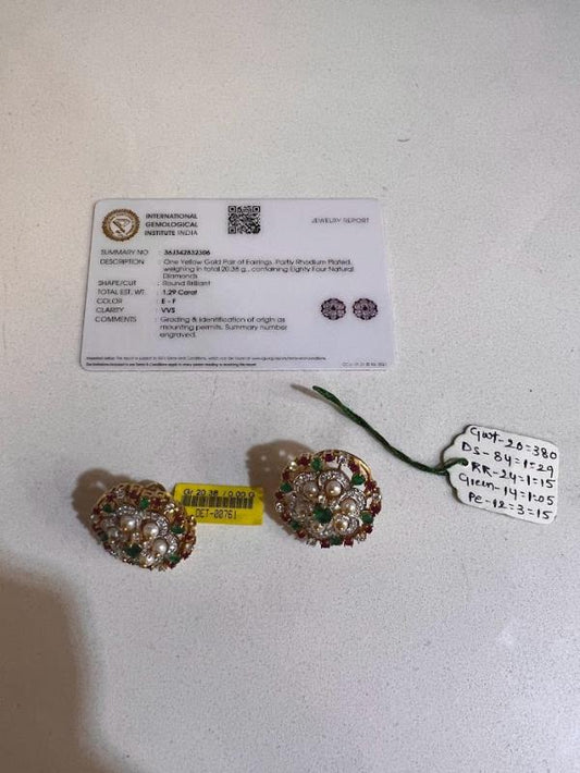 DIAMOND-EAR TOPS,18K (DET-00761)