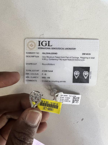 DIAMOND-EAR TOPS,18K (DET-00881)