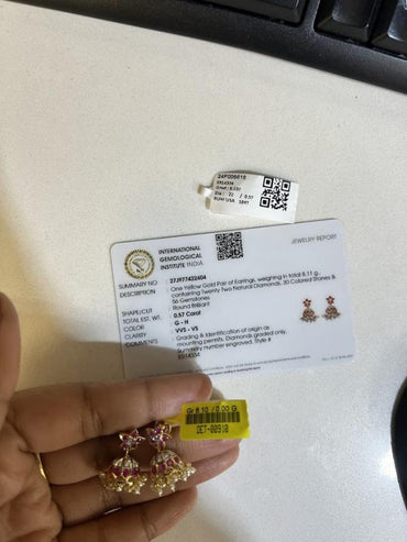 DIAMOND-EAR TOPS,18K (DET-00910)