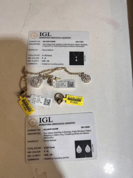 DIAMOND-PENDANT SET,18K (DPS-00204)