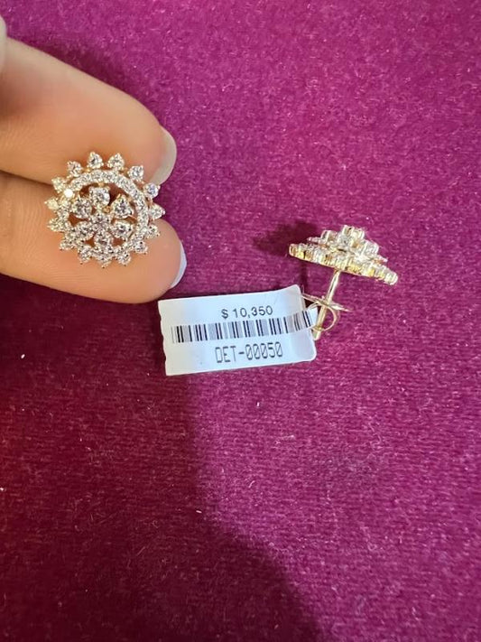 DIAMOND-EAR TOPS,18K (DET-00050)