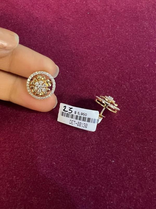 DIAMOND-EAR TOPS,18K (DET-00130)