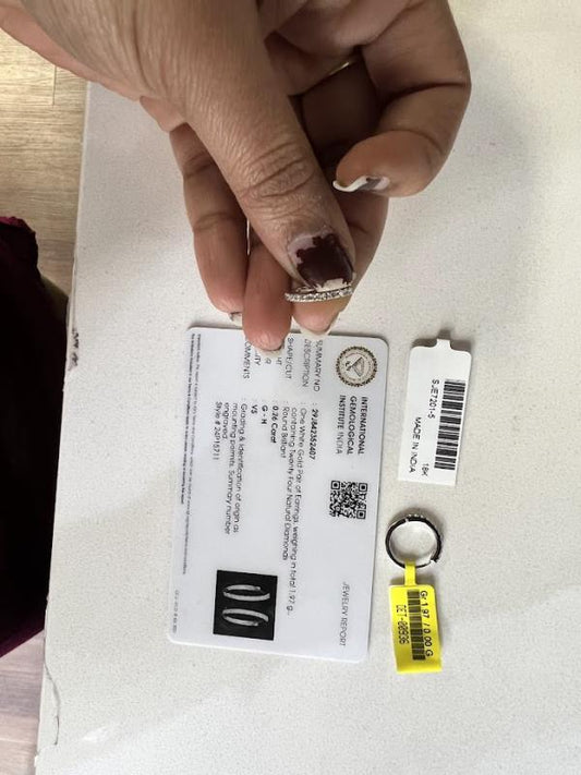 DIAMOND-EAR TOPS,18K (DET-00936)