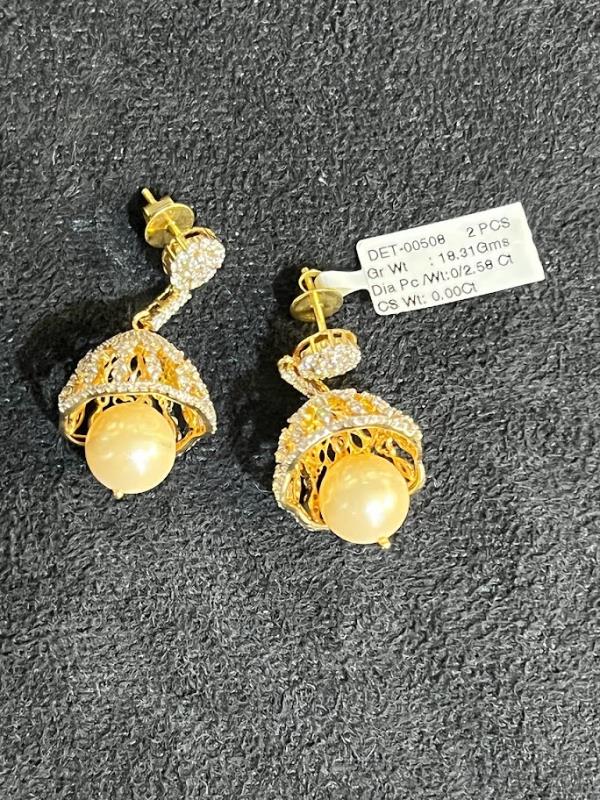 DIAMOND-EAR TOPS,22K (DET-00508)