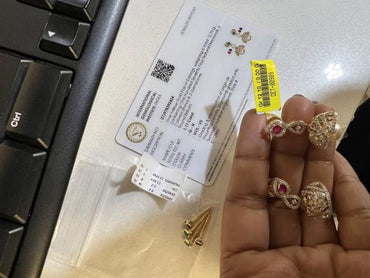 DIAMOND-EAR TOPS,18K (DET-00909)