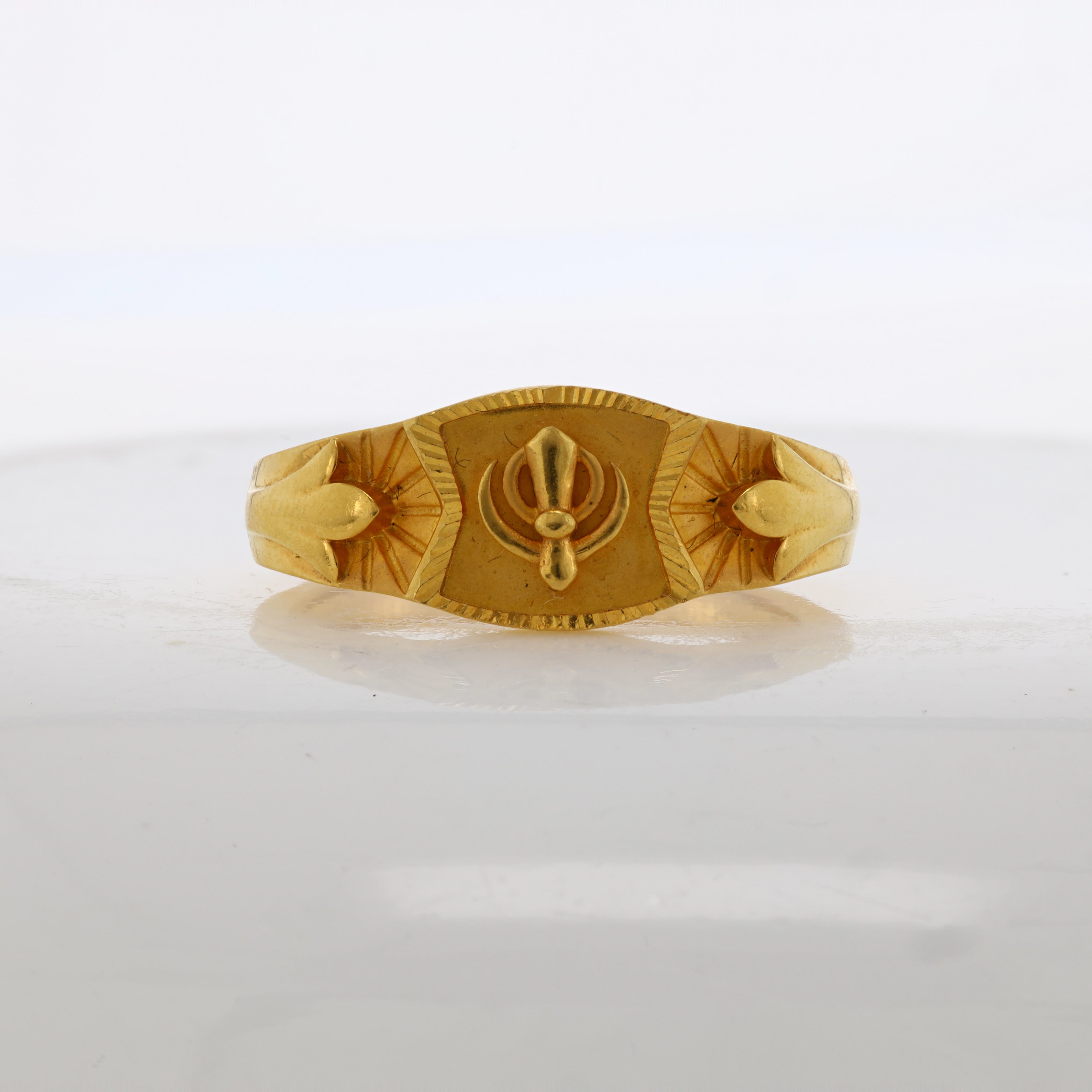 Buy Khanda Ring Handmade Gold Plated Punjabi Sikh Khalsa Religious Symbol  Online in India - Etsy