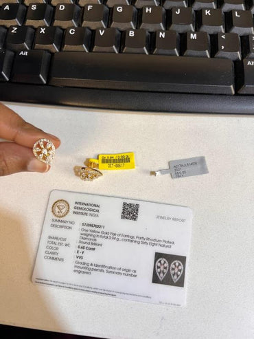 DIAMOND-EAR TOPS,18K (DET-00617)