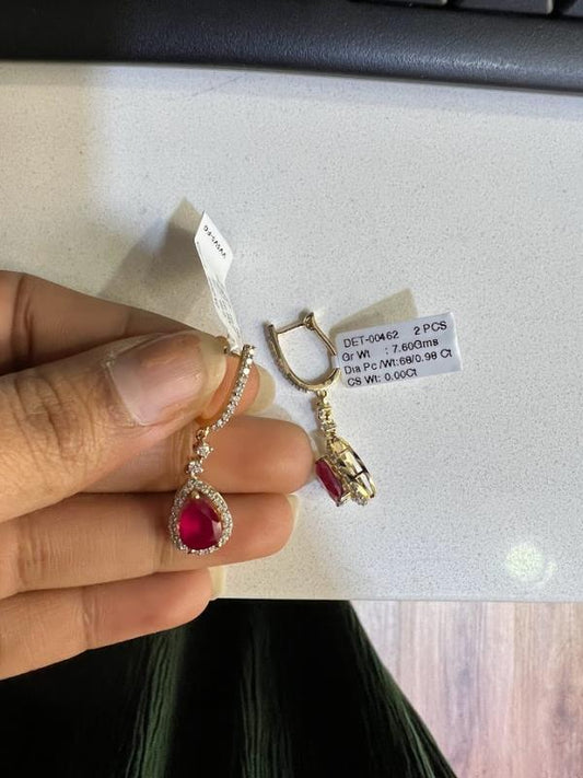 DIAMOND-EAR TOPS,18K (DET-00462)