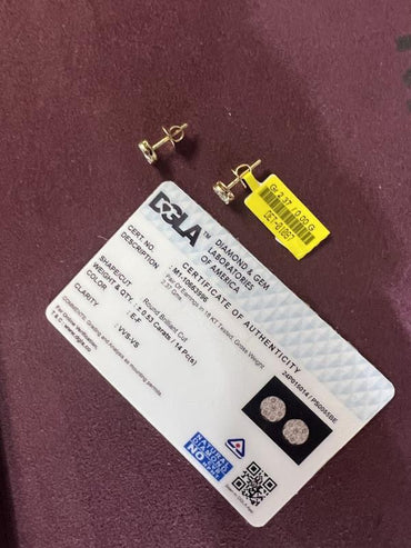 DIAMOND-EAR TOPS,18K (DET-01087)