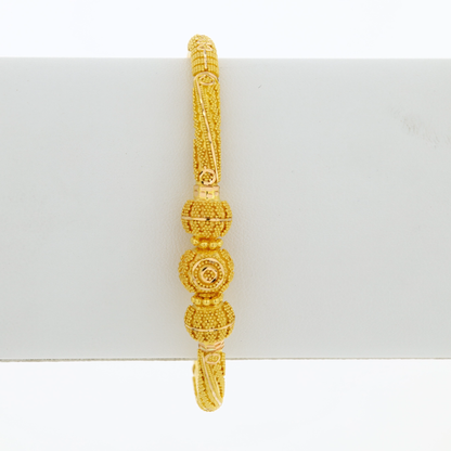 Yellow Gold Pipe Bracelet