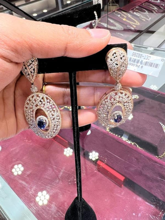 DIAMOND-EAR TOPS,18K (DET-00288)