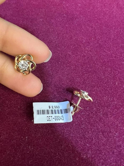 DIAMOND-EAR TOPS,18K (DET-00043)