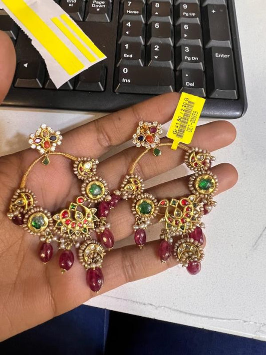 DIAMOND-EAR TOPS,22K (DET-00859)