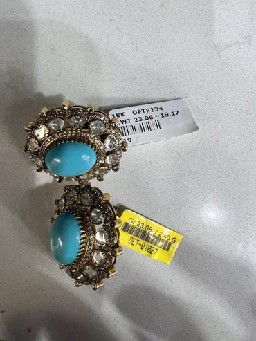 DIAMOND-EAR TOPS,18K (DET-01027)