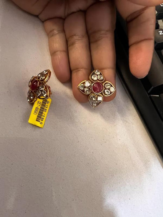 DIAMOND-EAR TOPS,18K (DET-00601)