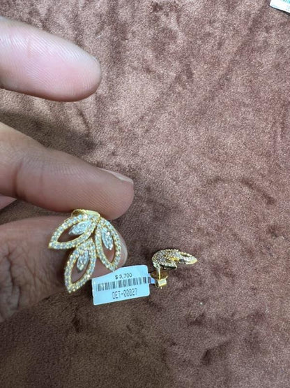 DIAMOND-EAR TOPS,18K (DET-00027)