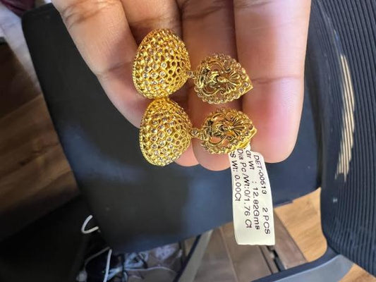 DIAMOND-EAR TOPS,22K (DET-00513)