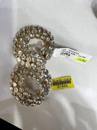 DIAMOND-EAR TOPS,18K (DET-01025)