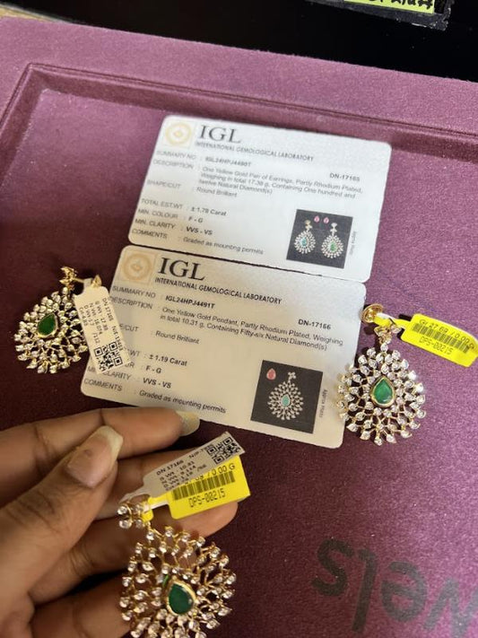 DIAMOND-PENDANT SET,18K (DPS-00215)