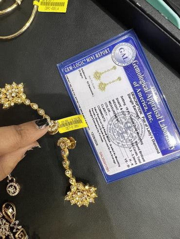 DIAMOND-EAR TOPS,18K (DET-01091)