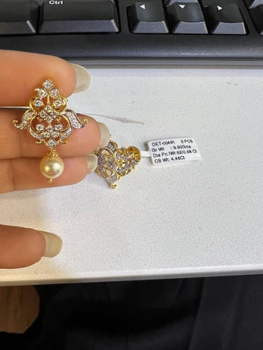 DIAMOND-EAR TOPS,18K (DET-00481)