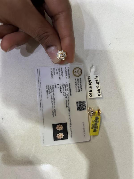 DIAMOND-EAR TOPS,18K (DET-00988)