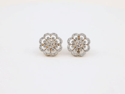 DIAMOND-EAR TOPS,18K (DET-00132)