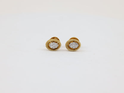 DIAMOND-EAR TOPS,18K (DET-00612)