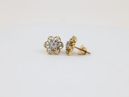 DIAMOND-EAR TOPS,18K (DET-00757)