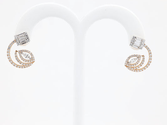 DIAMOND-EAR TOPS,18K (DET-00896)