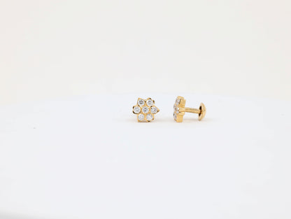 DIAMOND-EAR TOPS,18K (DET-00997)