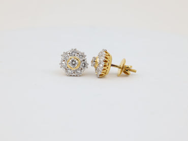 DIAMOND-EAR TOPS,18K (DET-10027)