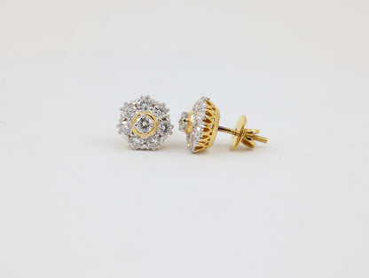 DIAMOND-EAR TOPS,18K (DET-10027)
