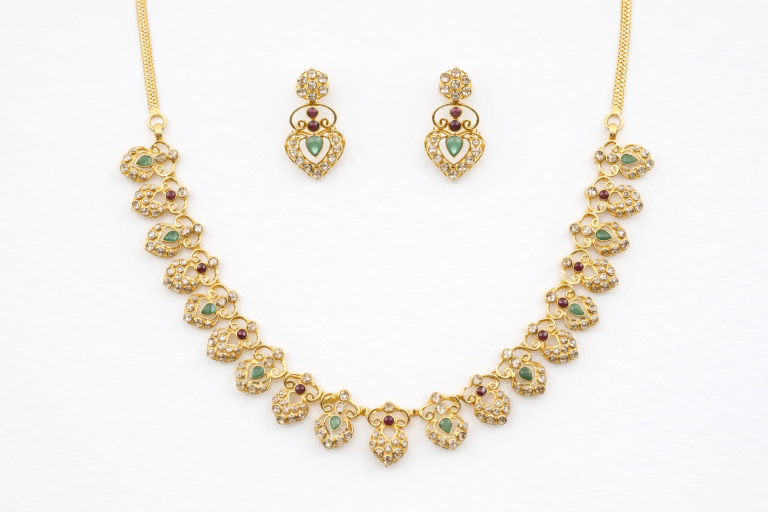 DIAMOND-NECKLACE,22K (DNK-00634)
