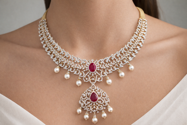 DIAMOND-NECKLACE,18K (DNK-10007)
