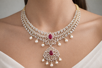 DIAMOND-NECKLACE,18K (DNK-10007)