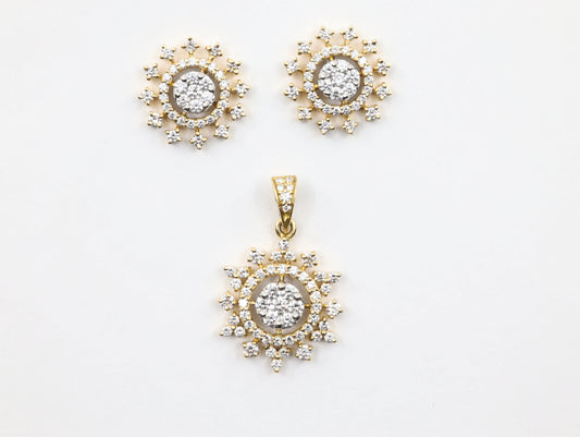 DIAMOND-PENDANT SET,18K (DPS-00273)