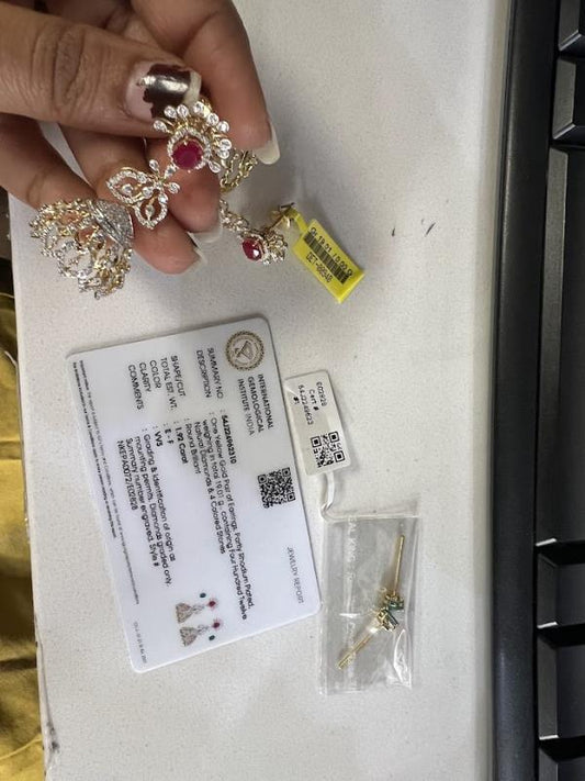 DIAMOND-EAR TOPS,18K (DET-00940)