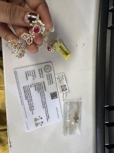 DIAMOND-EAR TOPS,18K (DET-00940)