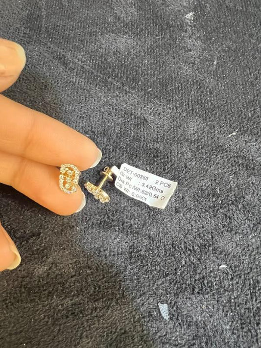 DIAMOND-EAR TOPS,18K (DET-00353)