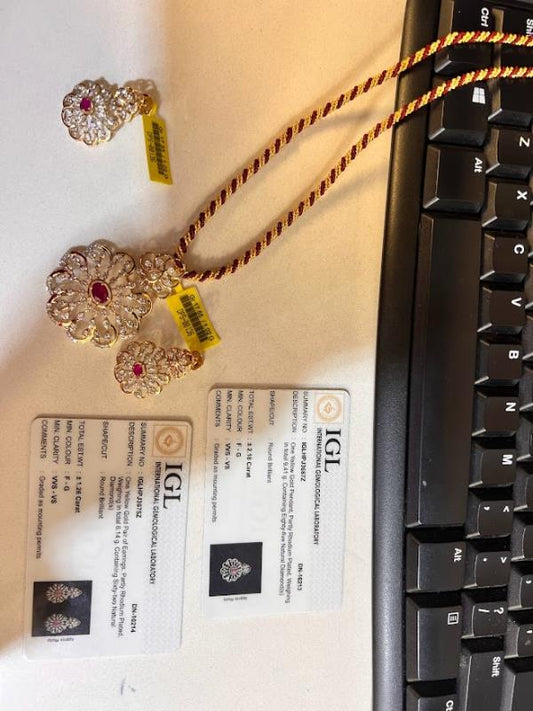 DIAMOND-PENDANT SET,18K (DPS-00136)