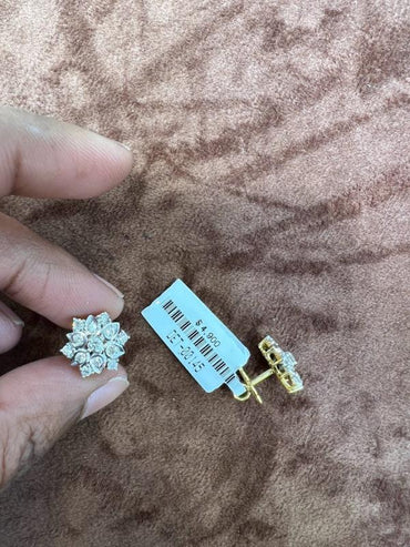 DIAMOND-EAR TOPS,18K (DET-00145)