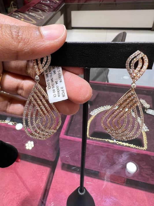 DIAMOND-EAR TOPS,18K (DET-00278)