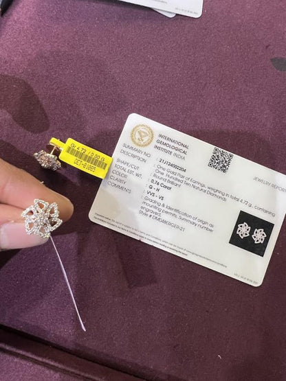 DIAMOND-EAR TOPS,18K (DET-01085)