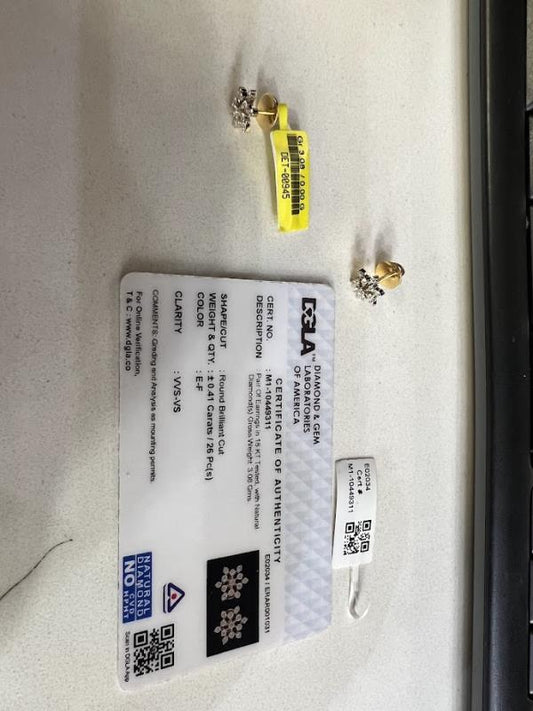 DIAMOND-EAR TOPS,18K (DET-00945)