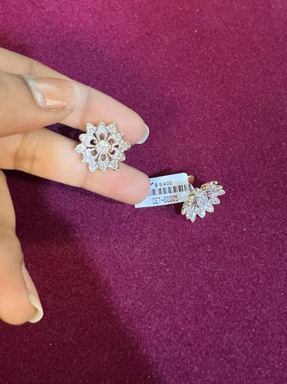 DIAMOND-EAR TOPS,18K (DET-00005)
